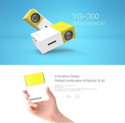 Mini Projector,Portable Projector for iPhone,Kids Gift,Small Outdoor,Led Video Projectors for Home Theater Movie with HDMI USB TV and Remote Contro YG300 PLUS l