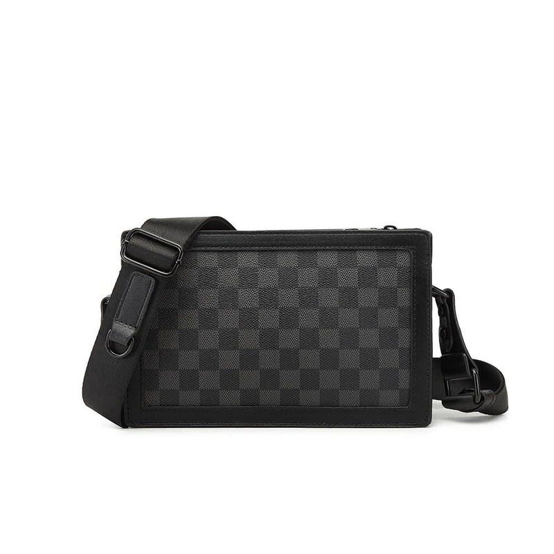 ZEKAROUL Men's Retro Backpack, Simple and Stylish Large Capacity Crossbody Bag for Travel and Business Trips Black