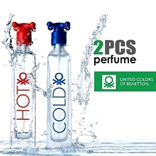 Benetton Perfume Gift set (HOT & COLD Perfume) 1 x 2Pcs 100ML Each