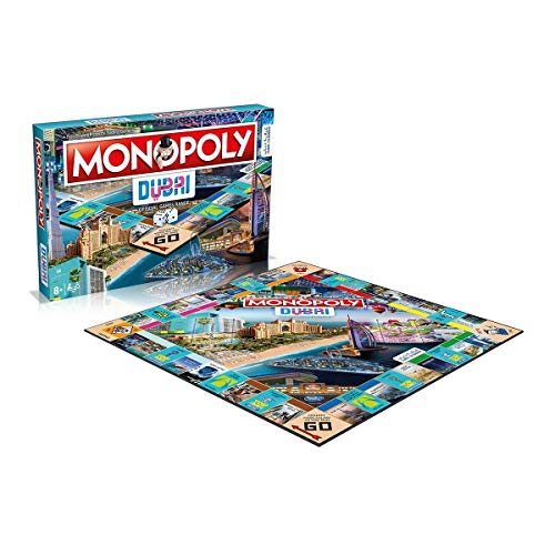 Winning Moves Monopoly Dubai Official Edition 1 Dubai Game Range | Iconic Mr Monopoly Creation For Uae, One Size