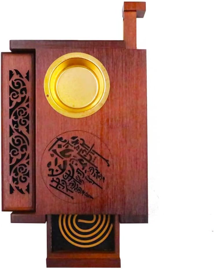 Bakhoor BoSidin – Multi-Function Wooden Incense Oud Bakhoor Burner Gift Box with 20 sticks and 1 coil– A83S