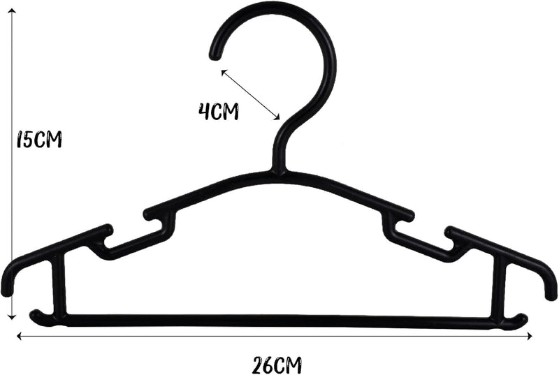 Red Dot Gift® 10-Pack Baby Clothes Hangers Nonslip Children Coat Hangers Plastic Nursery Hangers With Notched Shoulder For Babies Toddlers Kids Clothes Hanger,suit hanger (White)