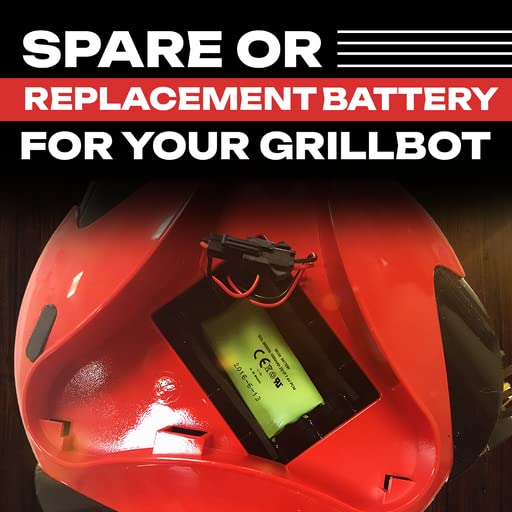 Grillbot Automatic BBQ Grill Cleaning Robot Replacement Battery, Rechargeable Lithium Battery Replacement, Replace Rechargeable Batteries, Replacement Part, Robotic Grill Cleaner Accessories