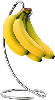 Banana Holder Stand - Stainless Steel Kitchen Counter Tree Hook for Bananas, Grapes & Vine Tomatoes, Prevents Bruising & Extends Freshness
