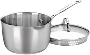 Cuisinart 744-24 Chef's Classic Stainless Stockpot with Cover, 6-Quart - Cook and Pour Saucepan w/Cover