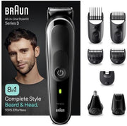 Braun All-In-One Style Kit Series 3 3410, 6-in-1 Kit for Beard, Hair & More - MGK 3440