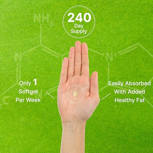 DEAL SUPPLEMENT Vitamin D3 50,000 IU + K2 MK7 200 mcg,240 Softgels | Virgin Coconut Oil, Max Strength Vitamin D & K, Promotes Heart, Bone, & Teeth Health â€“ One Softgel Weekly, Easy to Swallow
