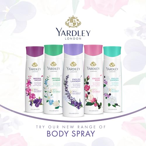 Yardley London English Lavender Perfumed Gift Set - Eau De Toilette 125ml + Body Spray 150ml Floral Aromatic Freshness, Relaxing & Calming Scent For Women