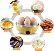 Electric Egg Cooker Boiler Maker – 7 Egg Capacity, Soft/Medium/Hard Boil | Noise-Free Technology, Auto Shut Off, Includes Egg Slicer – Fast, Easy, & Perfect for Breakfast