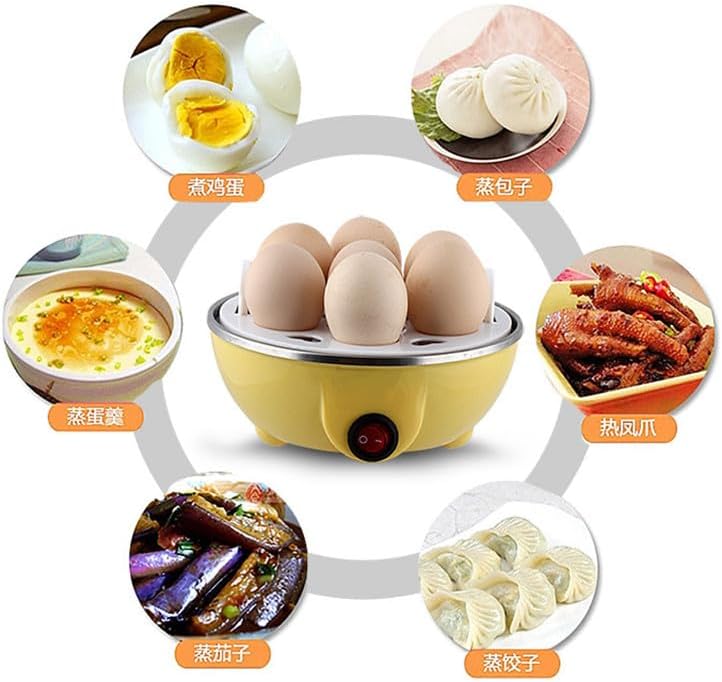 Electric Egg Cooker Boiler Maker – 7 Egg Capacity, Soft/Medium/Hard Boil | Noise-Free Technology, Auto Shut Off, Includes Egg Slicer – Fast, Easy, & Perfect for Breakfast