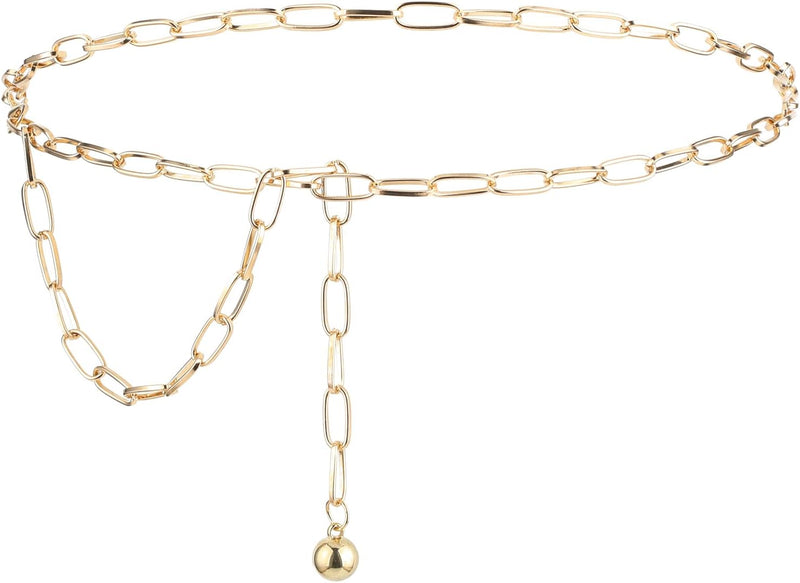Women Women's Chain Belt Belt Cummerbund - gold