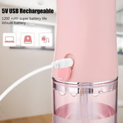 Portable Water Flosser, 220ml Tank, 3 Modes, 4 Jet Tips, Waterproof Dental Oral Irrigator