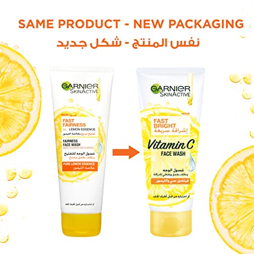 Garnier Skin Active Fast Bright Vitamin C Face Wash With Pure Lemon Essence 100 ml