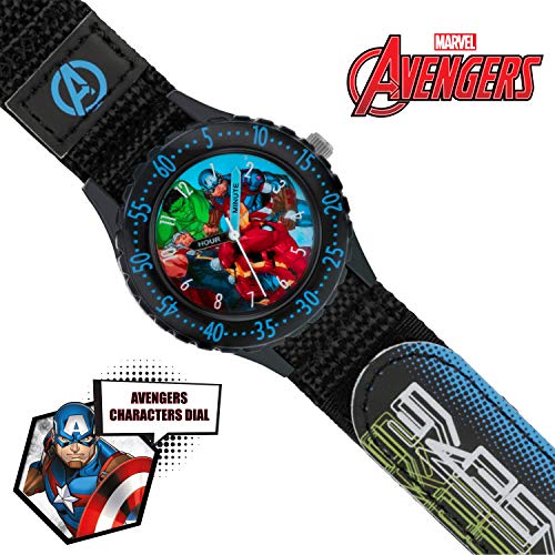 Avengers Boys Analogue Quartz Watch with Textile Strap AVG5008