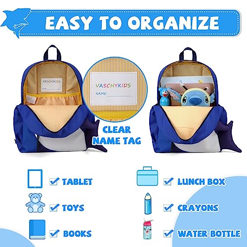 VASCHY Toddler Kids Backpack,Cute Lightweight Schoolbag for Little Children Preschool Boys Girls Bookbag with Chest Strap 3D Shape