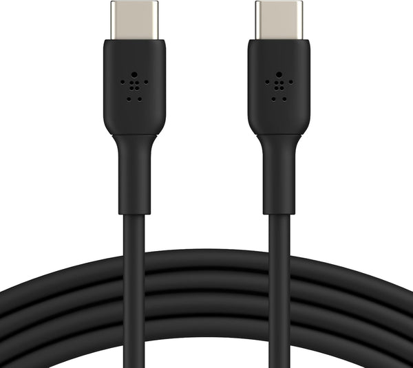 Belkin BoostCharge USB-C to USB-C fast charger cable, USB type C charger cable fast charging for iPhone 16, 15, Samsung Galaxy S24, S23, Pixel, iPad, MacBook, Nintendo Switch and more - 1m, Black