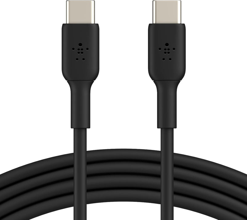 Belkin BoostCharge USB-C to USB-C fast charger cable, USB type C charger cable fast charging for iPhone 16, 15, Samsung Galaxy S24, S23, Pixel, iPad, MacBook, Nintendo Switch and more - 1m, Black