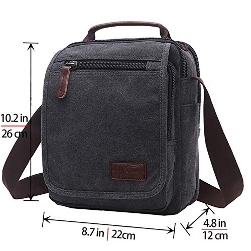 mygreen Small Canvas Crossbody Shoulder Bag Messenger Bag Work Bag