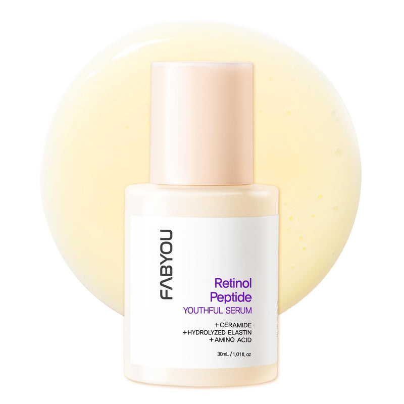 Retinol Peptide Youthful Serum 30ml – Korean Skincare for Firming & Lifting with Retinol, Peptides, Ceramide & Panthenol to Support Anti-Aging and Wrinkle Reduction