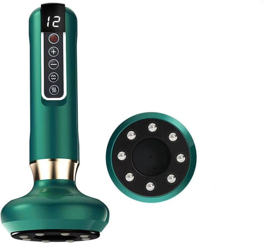 Handheld Cellulite Massager,Portable Smart Cupping Therapy Massager,Rechargeable & Cordless Electric Cupping Therapy Set with Heating,Relieves Muscle Neck Shoulder Back Aches(Green) - Green