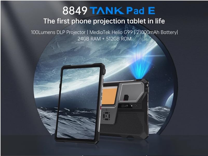 8849 Tank PAD E,24GB?,Rugged Projector Tablet,21000mAh,10.95" FHD 120Hz,32MP?,66W Tablets PC Global Version