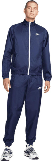 Mens M Nk Club Lnd Wvn Trk Suit Jacket - Midnight Navy/White