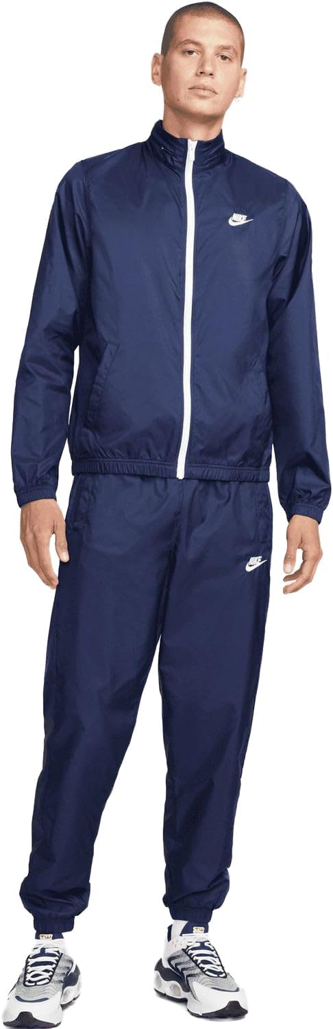 Mens M Nk Club Lnd Wvn Trk Suit Jacket - Midnight Navy/White