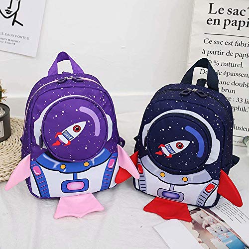 Boys Girls Toddler Backpack with Harness Leash, Rocket Shape kids backpack for Nursery, Preschool, School Bag, Waterproof baby Backpack Rucksack(for 1-3 Years old)