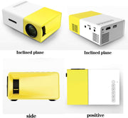 Mini Projector,Portable Projector for iPhone,Kids Gift,Small Outdoor,Led Video Projectors for Home Theater Movie with HDMI USB TV and Remote Contro YG300 PLUS l