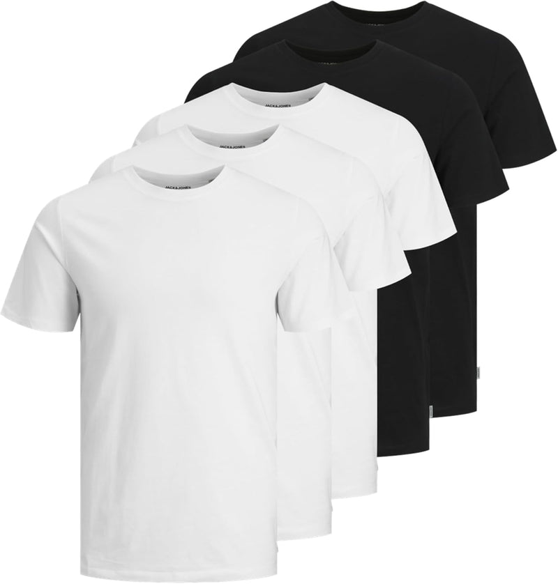 Mens Jjeorganic Basic Tee Ss O-neck Mp T-Shirt (pack of 1) - Black/Pack: 3white 2black