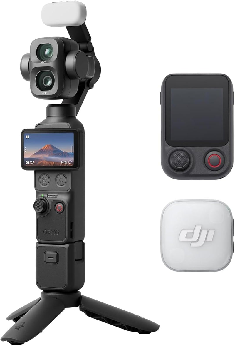 DJI Osmo Pocket 4P Vlog Combo 4K Dual Lens Gimbal Camera, Black