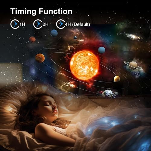 Planetarium Star Projector - Galaxy Projector with 12 Film Discs, Realistic Starry Sky Night Light, Solar System & Constellation Projections for Kids Bedroom & Living Room Decor, Gift Idea