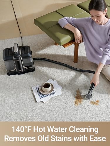 Dreame N10 Spot Cleaner, 12000Pa Suction with Penetrative Spray Carpet Cleaner, 60°C Hot Water Stain Removal, Self-Cleaning Hose, Lightweight Multi-Surface Cleaning with Stain Tools, 2 Years Warranty