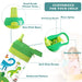 SUPERFA Kids Water Bottles with Spray Mist, BPA Free Kids Drinking Bottles with Spray, 420ml Spray Water Bottle for Kids School and Cooling, Green