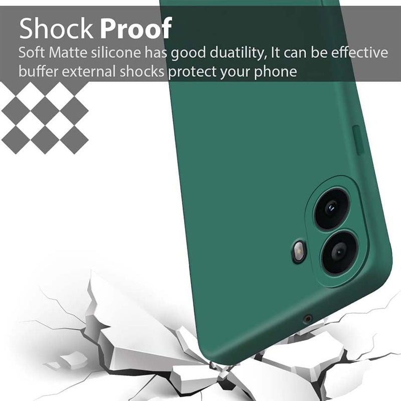 Case for Nothing CMF Phone 1 Cover, Matte Surface Soft Cases [Ultra Thin] [Scratch-Resistant] TPU Protective Case Soft Mobile Phone Case for Nothing CMF Phone 1 (Green)