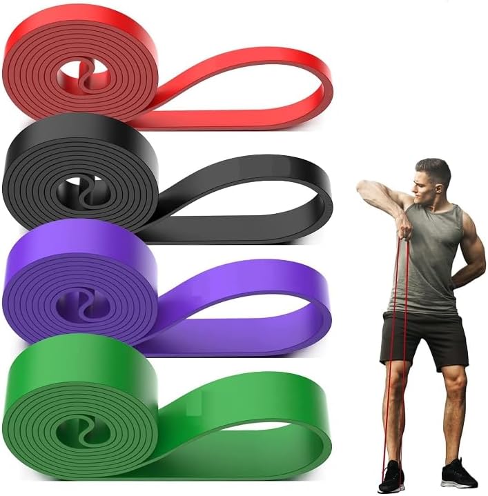 SKYTOUCH Resistance Bands Set of 5, for Strength Training, Stretching, Home Workouts, and CrossFit, Men and Women - Set of 4 - Resistance Bands