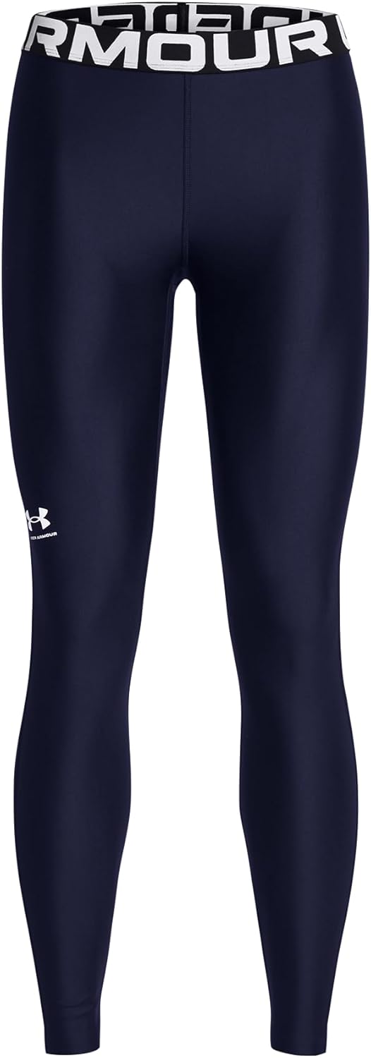 womens HeatGear Authentics Legging Tights - Midnight Navy / / White