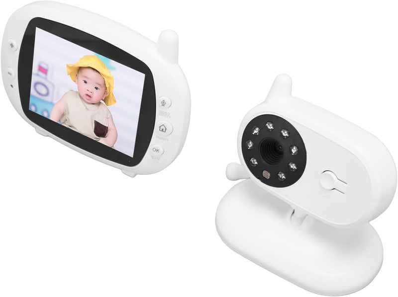 LJCM Baby Monitor, Baby Safety Camera 1000ft Long Range Remote Pan Tilt Zoom 3.5in Display for Baby Pets (UK Plug)