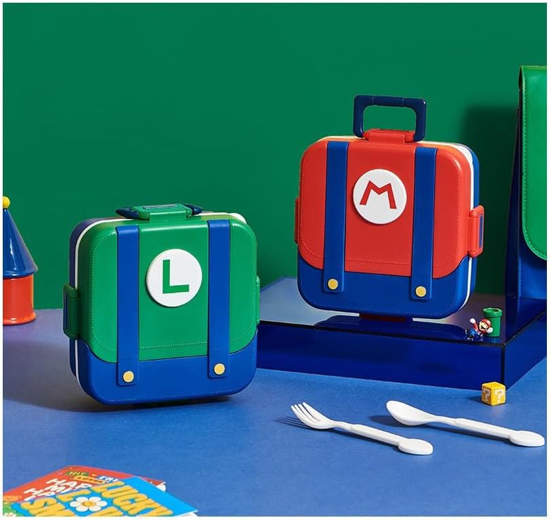 Super Brothers Bento Box for Kids 750ml Lunch Box with Utensils Stainless Steel Lunch Containers 3 Compartments Leak-Proof Bento Lunch Boxes for Boys Girls School Picnic (Red) - Red