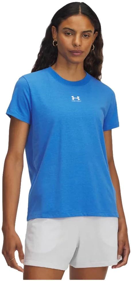 womens UA Rival Core SS Rival Core Short Sleeve T Shirt (pack of 1) - BLUE
