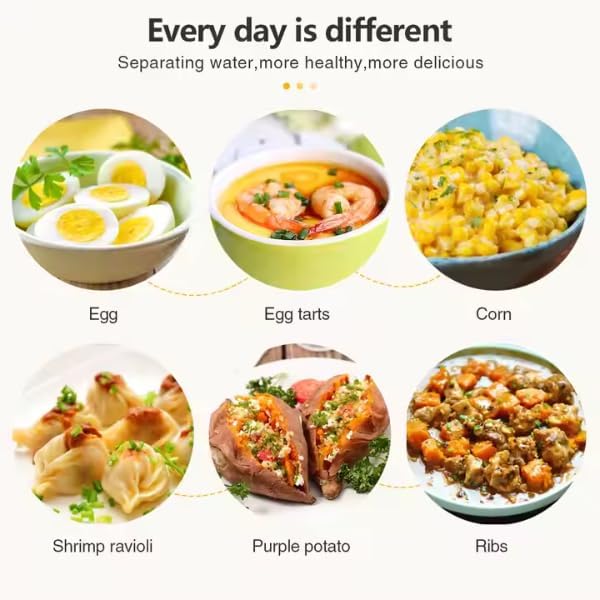 HNS MART Portable Home Appliance - Automatic Mini Rapid Egg Cooker, 7-14 Egg Boiler, Double Layer Poacher & Breakfast Machine