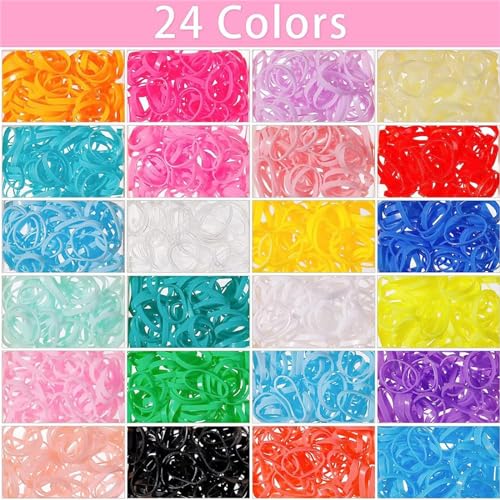 GERRIT Baby Hair Ties with Hair Loop Styling Tools, 2000pcs Elastic Hair Ties with Organizer Box, Hair Rubber Bands with Hair Tail Tools and Comb, Hair Accessories for Girls Baby Toddlers Kid