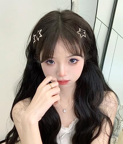 Kefley Star Snap Hair Clips Silver Y2K 2000s 10 Pieces Girls Hair Barrettes Hairclips Headpieces Non Slip Metal Stars Hair Accessories for Women Girls
