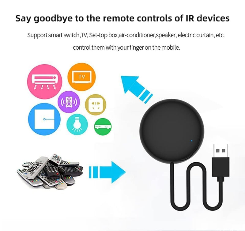 UanTii Tuya Smart Wifi IR Remote Controller Infrared Universal Remote Controller for Smart Home Control for AC TV Amazon Alexa and Google Home Siri Voice Control