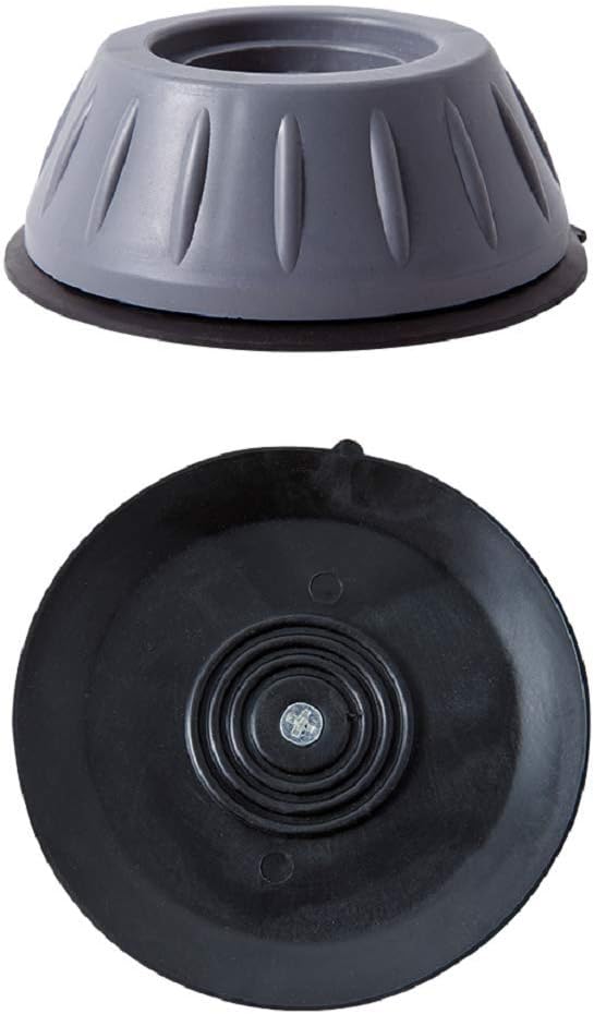 WANLIAN Shock and Noise Cancelling Washing Machine Support, ABS1, Black Rubber Round Pads