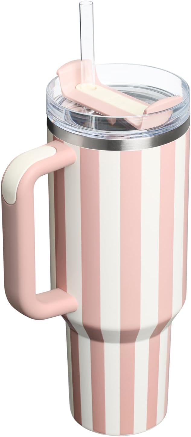 Stanley Quencher H2.0 Tumbler with Handle & Straw 30 oz | Twist On 3-Way Lid | Cupholder Compatible for Travel | Insulated Stainless Steel Cup | BPA-Free | Cherry Blossom