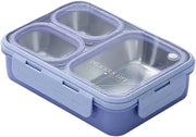 Bento Lunch Boxes, Leak Proof Stainless Steel Lunch Box for Kids, BPA Free Bento for Kids and Adults Tiffin Box for Office and School (Purple, 620 ML, 3 Compartment) - Purple 620 ML, 3 Compartment