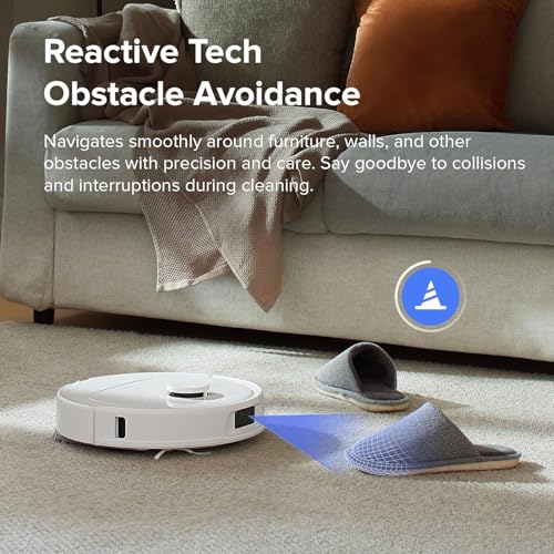 roborock Qrevo S Robot Vacuum and Mop, Self-Drying, Auto Mop Washing, 7000Pa Suction, Self-Emptying & Refilling, 10mm Mop Lifting, 200RPM Spinning Mops, Smart Obstacle Avoidance