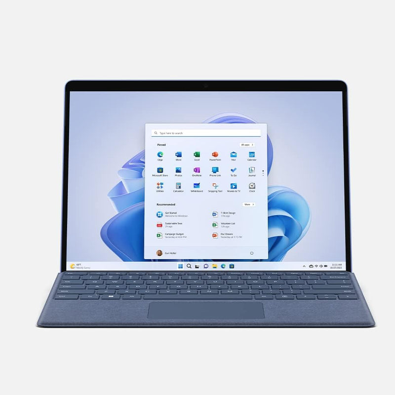 Microsoft Surface Pro 9 with 2880 X 1920 (267 PPI) PixelSense Display, Intel Core i7-1255U, Integrated graphics, 16GB RAM, 1TB SSD, Windows 11, Platinum - [QKI-00008] Device Only - Silver