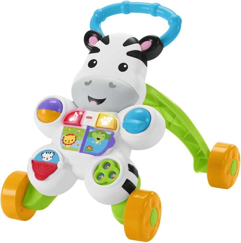 Fisher-Price 2-Sided Steady Speed Walker, Car-Themed Baby Learning Toy - Zebra Walker